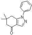 1,5,6,7-Tetrahydro-6,6-dimethyl-1-phenyl-4H-indazol-4-one molecular structure (CAS 43102-70-1)
