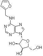 N-(2-呋喃基甲基)腺苷分子结构 (CAS 4338-47-0)