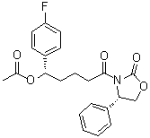 (4S)-3-[(5S)-5-(Acetyloxy)-5-(4-fluorophenyl)-1-oxopentyl]-4-phenyl-2-oxazolidinone molecular structure (CAS 433953-58-3)