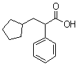 alpha-(环戊基甲基)苯乙酸分子结构 (CAS 4355-50-4)