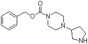 结构式 CAS# 436852-08-3, 4-(3-吡咯烷基)-1-哌嗪甲酸苯甲酯