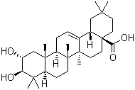 structure of CAS# 4373-41-5, Maslinic acid;(2alpha,3beta)-2,3-Dihydroxy-olean-12-en-28-oic acid