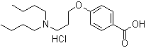 结构式 CAS# 437651-44-0, 4-[3-(二丁基氨基)丙氧基]苯甲酸盐酸盐