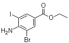 结构式 CAS# 437707-51-2, 4-氨基-3-溴-5-碘苯甲酸乙酯