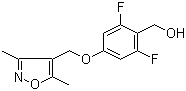 4-[(3,5-Dimethyl-4-isoxazolyl)methoxy]-2,6-difluorobenzenemethanol molecular structure (CAS 438049-85-5)