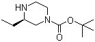结构式 CAS# 438050-08-9, (R)-1-叔丁氧羰基-3-乙基哌嗪