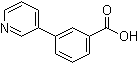 结构式 CAS# 4385-77-7, 3-(3-吡啶基)苯甲酸