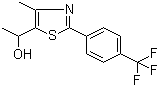 1-[4-Methyl-2-(4-trifluoromethylphenyl)thiazol-5-yl]ethanol molecular structure (CAS 438577-62-9)