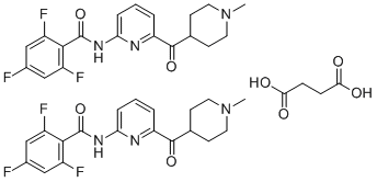 Lasmiditan succinate molecular structure (CAS 439239-92-6)