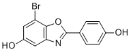structure of CAS# 440122-66-7, Way200070;7-bromo-2-(4-hydroxyphenyl)-1,3-benzoxazol-5-ol
