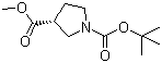 structure of CAS# 441717-40-4, (R)-1-Boc-pyrrolidine-3-carboxylic acid methyl ester;(R)-1-tert-Butoxycarbonyl-pyrrolidine-3-carboxylic acid methyl ester