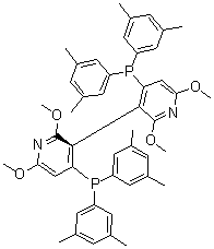 (3R)-4,4'-Bis[bis(3,5-dimethylphenyl)phosphino]-2,2',6,6'-tetramethoxy-3,3'-bipyridine molecular structure (CAS 442905-33-1)