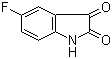 结构式 CAS# 443-69-6, 5-氟靛红; 5-氟吲哚醌; 5-氟二氢吲哚-2,3-二酮