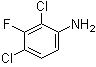 2,4-二氯-3-氟苯胺分子结构 (CAS 443-93-6)