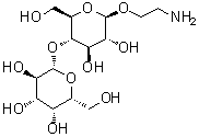 2-Aminoethyl 4-O-beta-D-galactopyranosyl-beta-D-glucopyranoside molecular structure (CAS 443770-01-2)