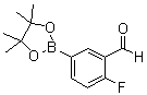 2-Fluoro-5-(4,4,5,5-tetramethyl-1,3,2-dioxaborolan-2-yl)benzaldehyde molecular structure (CAS 443776-94-1)