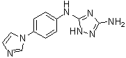 N-[4-(1H-咪唑-1-基)苯基]-1H-1,2,4-三唑-3,5-二胺分子结构 (CAS 443799-45-9)