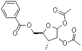 3-脱氧-3-甲基-D-呋喃核糖 1,2-二乙酸酯 5-苯甲酸酯分子结构 (CAS 444019-07-2)