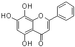 5,7,8-三羟基黄酮分子结构 (CAS 4443-09-8)