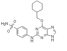 4-[[6-(Cyclohexylmethoxy)-1H-purin-2-yl]amino]benzenesulfonamide molecular structure (CAS 444722-95-6)