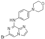6-溴-N-[4-(4-吗啉基)苯基]咪唑并[1,2-a]吡嗪-8-胺分子结构 (CAS 445263-72-9)