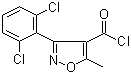 3-(2,6-二氯苯基)-5-甲基异噁唑-4-甲酰氯分子结构 (CAS 4462-55-9)