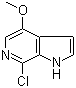 7-氯-4-甲氧基-1H-吡咯并[2,3-c]吡啶分子结构 (CAS 446284-32-8)