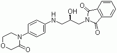 结构式 CAS# 446292-07-5, 2-[(2R)-2-羟基-3-[[4-(3-氧代-4-吗啉基)苯基]氨基]丙基]-1H-异吲哚-1,3(2H)-二酮