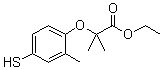 2-(4-Mercapto-2-methylphenoxy)-2-methyl-propionic acid ethyl ester molecular structure (CAS 447406-77-1)