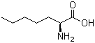 结构式 CAS# 44902-02-5, (S)-2-氨基庚酸