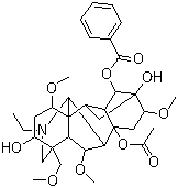 印乌头碱分子结构 (CAS 4491-19-4)