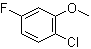 2-氯-5-氟苯甲醚分子结构 (CAS 450-89-5)