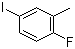 structure of CAS# 452-68-6, 2-Fluoro-5-iodotoluene;1-Fluoro-4-iodo-2-methylbenzene