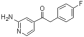2-(4-Fluorophenyl)-1-(2-amino-4-pyridyl)ethanone molecular structure (CAS 452056-80-3)
