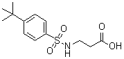 structure of CAS# 453581-51-6, N-[[4-(1,1-Dimethylethyl)phenyl]sulfonyl]-beta-alanine