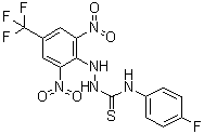 2-[2,6-Dinitro-4-(trifluoromethyl)phenyl]-N-(4-fluorophenyl)hydrazinecarbothioamide molecular structure (CAS 454453-49-7)