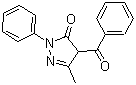 structure of CAS# 4551-69-3, 4-Benzoyl-5-methyl-2-phenyl-2H-pyrazol-3(4H)-one;1-Phenyl-3-methyl-4-benzoylpyrazolone-5; 3-Methyl-1-phenyl-4-benzoyl-2-pyrazolin-5-one; 4-Benzoyl-1-phenyl-3-methylpyrazol-5-one; 4-Benzoyl-2,4-dihydro-5-methyl-2-phenyl-3H-pyrazol-3-one; 4-Benzoyl-3-methyl-1-phenyl-2-pyrazolin-5-one