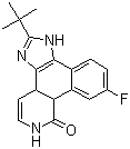 结构式 CAS# 457081-03-7, CMP 6; 2-(1,1-二甲基乙基)-9-氟-1,6-二氢-7H-苯并[h]咪唑并[4,5-f]异喹啉-7-酮