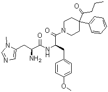 1-[1-(3-Methyl-L-histidyl-O-methyl-D-tyrosyl)-4-phenyl-4-piperidinyl]-1-butanone molecular structure (CAS 457893-92-4)
