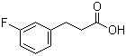 structure of CAS# 458-45-7, 3-(3-Fluorophenyl)propionic acid;3-Fluorohydrocinnamic acid
