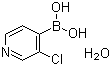 3-氯-4-吡啶硼酸(一水合物)分子结构 (CAS 458532-98-4)