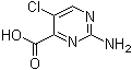 2-氨基-5-氯-4-嘧啶羧酸分子结构 (CAS 45867-11-6)