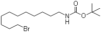 structure of CAS# 463930-53-2, N-(11-Bromoundecyl)carbamic acid tert-butyl ester