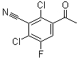 3-Acetyl-2,6-dichloro-5-fluorobenzonitrile molecular structure (CAS 466639-57-6)