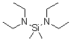 二(二乙基氨基)二甲基硅烷分子结构 (CAS 4669-59-4)