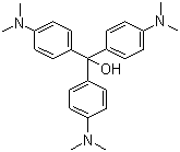 structure of CAS# 467-63-0, Solvent Violet 9;[4-(Dimethylamino)-alpha,alpha-bis(4-(dimethylamino)phenyl]-benzenemethanol; p,p',p''-Tris(dimethylamino)trityl alcohol