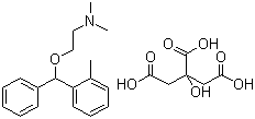 structure of CAS# 4682-36-4, Orphenadrine citrate;beta-Dimethylaminoethyl 2-methylbenzhydryl ether citrate; o-Methyldiphenhydramine citrate