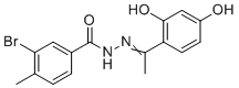 structure of CAS# 468747-17-3, mTOR inhibitor-1;3-bromo-N-[1-(2,4-dihydroxyphenyl)ethylideneamino]-4-methylbenzamide