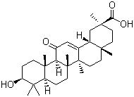 结构式 CAS# 471-53-4, 甘草次酸; beta-甘草亭酸