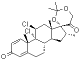 16alpha-Methyldichlorisone 17,21-acetonide molecular structure (CAS 4735-67-5)